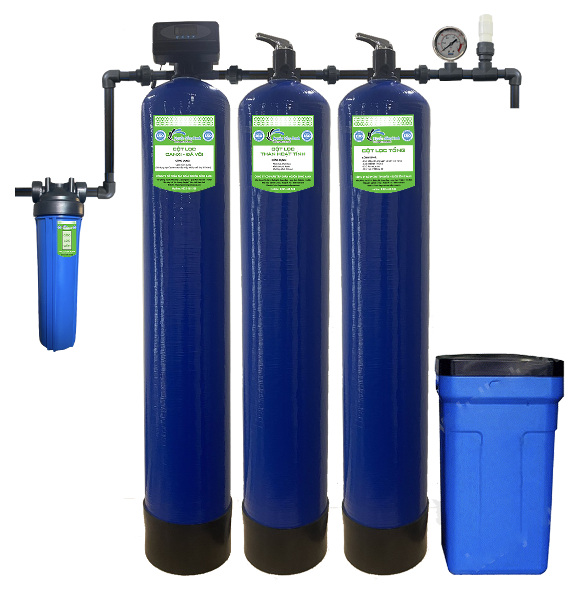 Hệ thống lọc tổng sinh hoạt 3 cột composite NSX-MAC3-1