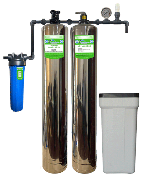 Hệ thống lọc tổng sinh hoạt 2 cột inox NSX-MI2-2