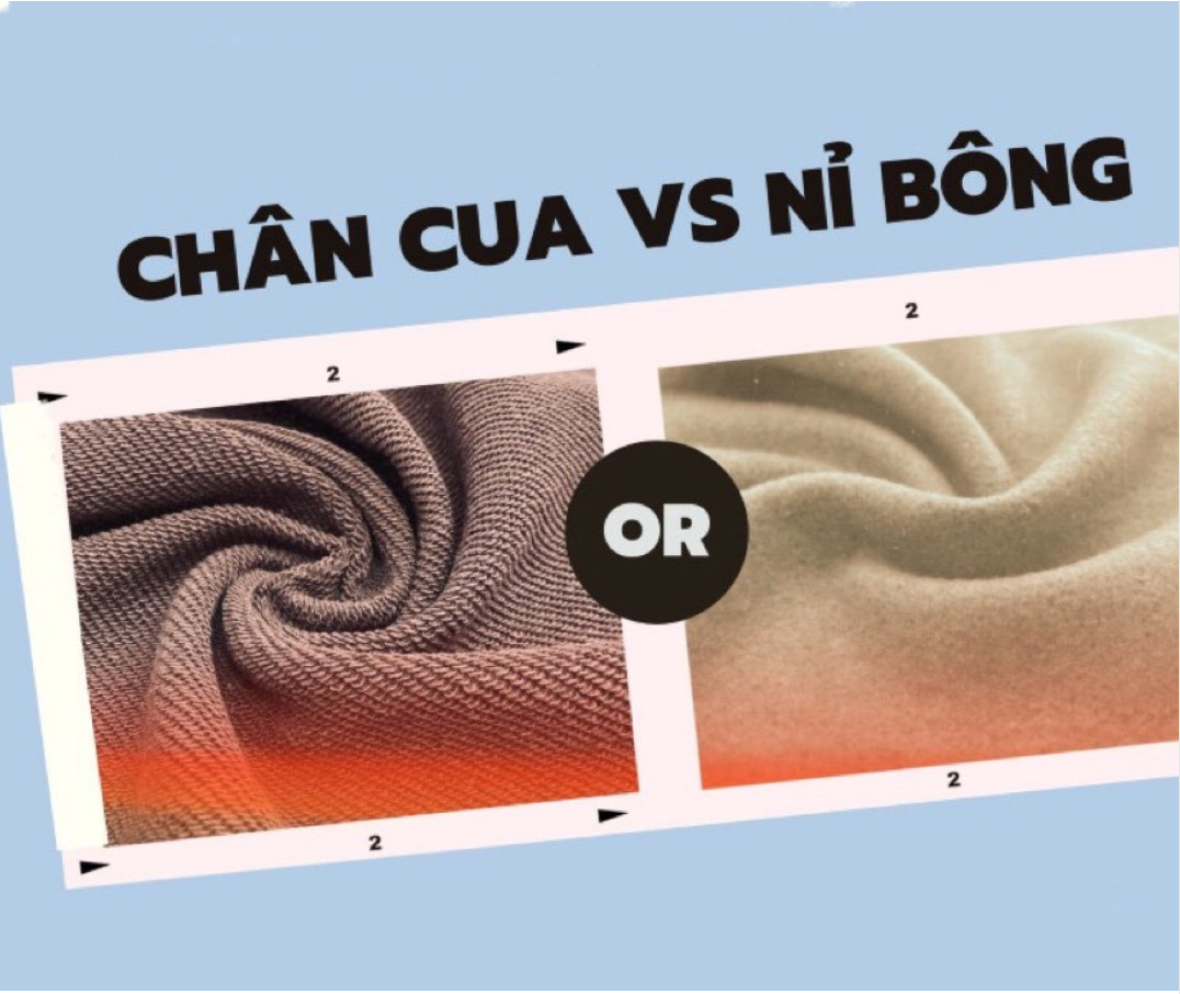 So sánh vải chân cua và vải nỉ bông có điểm gì khác nhau?
