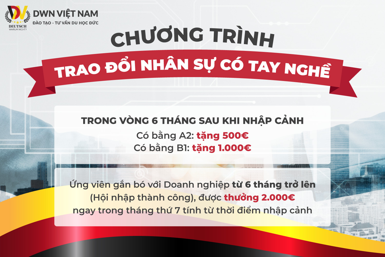 Nhân sự có tay nghề làm việc tại Đức