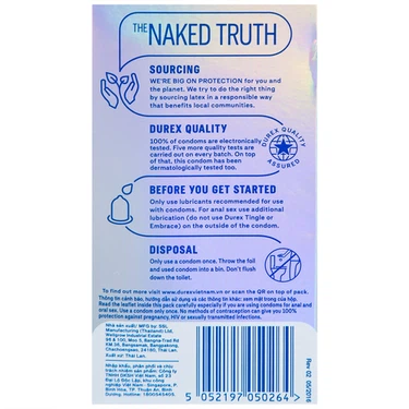 Bao cao su Durex invisible Extra Thin/Sensi 10s