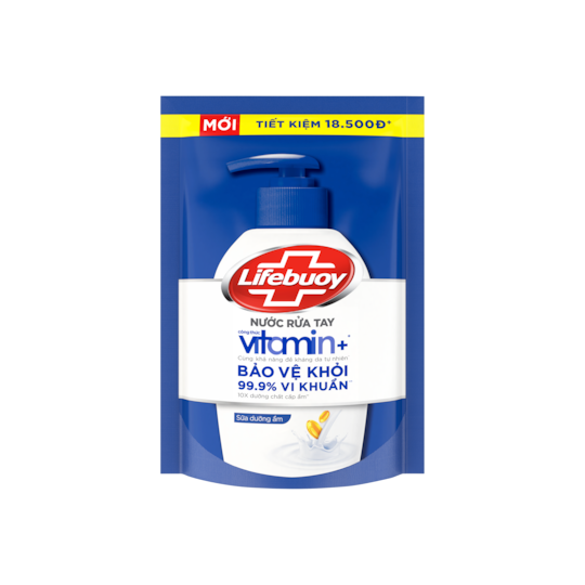 Nước rửa tay Lifebuoy túi xanh sữa dưỡng ẩm 400g (394ml)