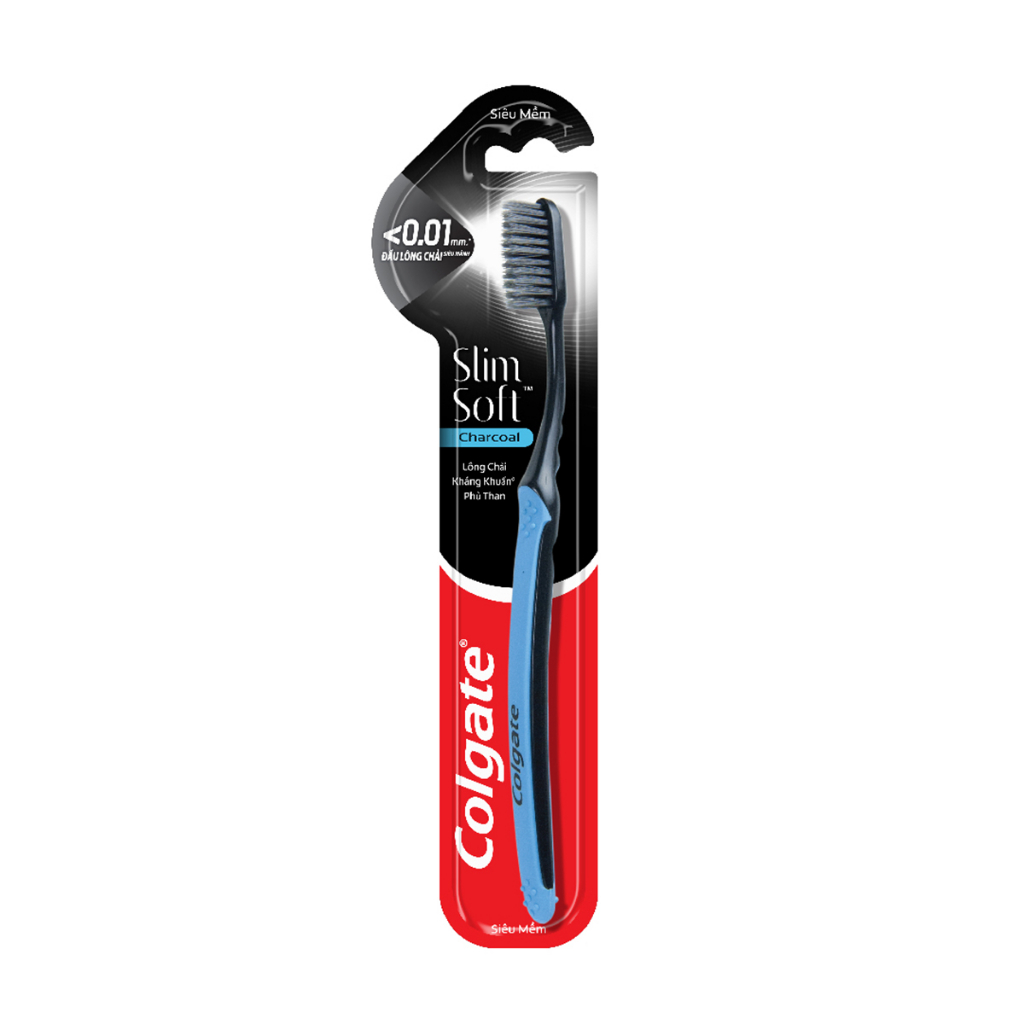 Bàn chải Colgate lông tơ phủ than slim soft