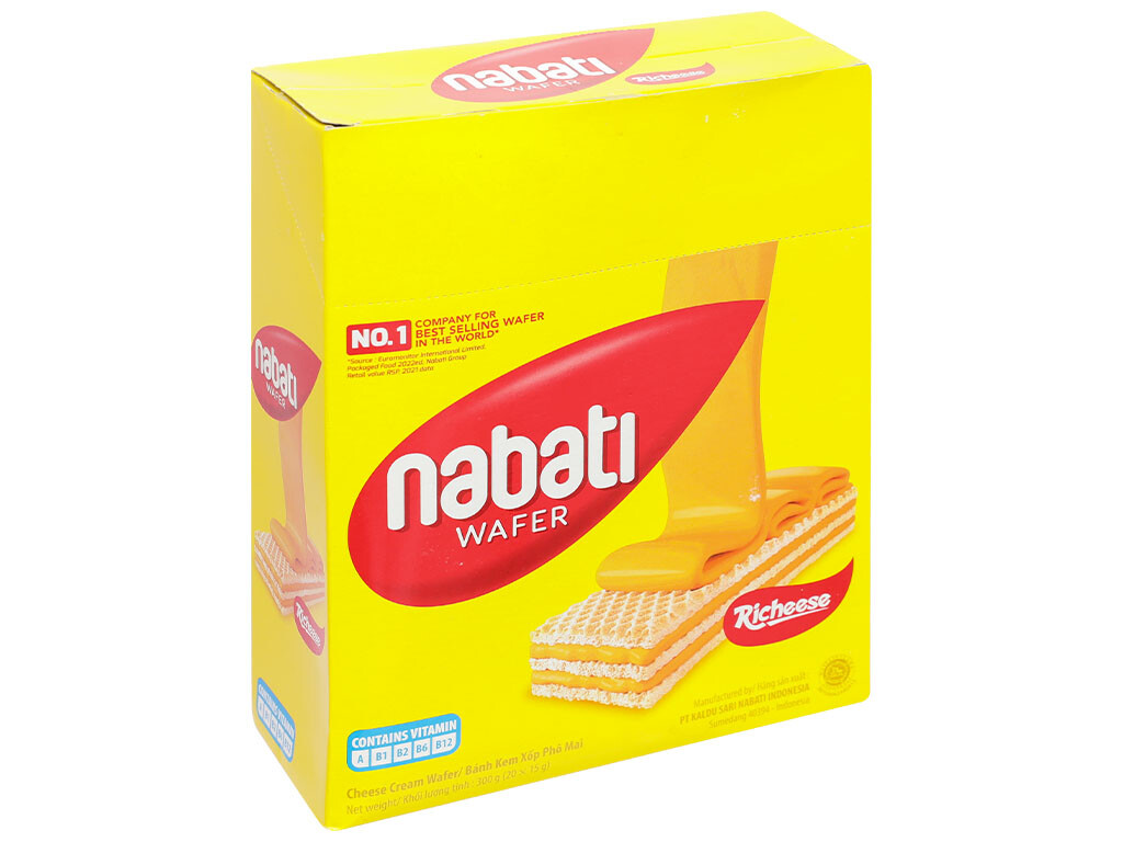Bánh kem xốp phô mai Richoco Nabati 17g