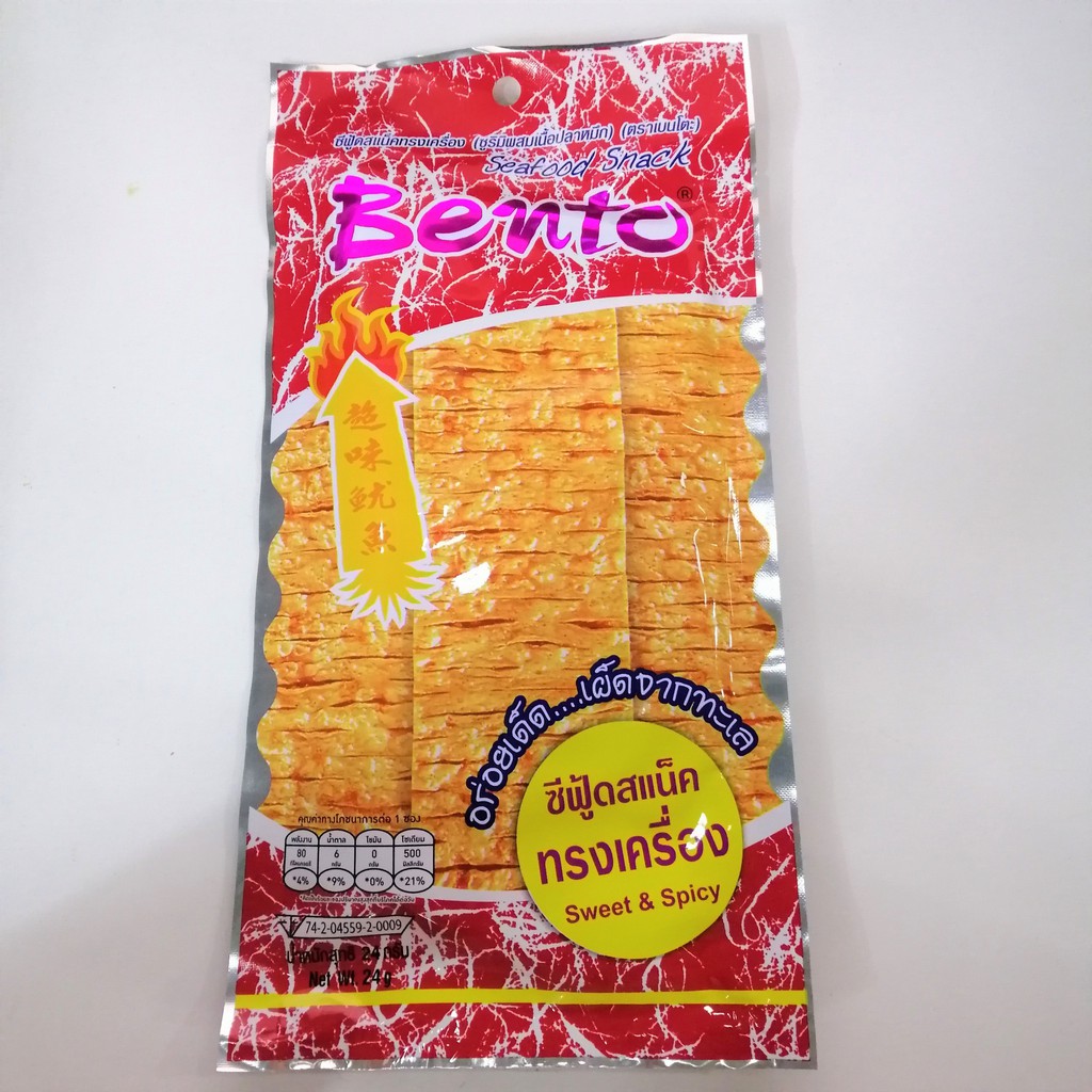 Snack mực tẩm gia vị Bento đỏ sweet & spicy 18g