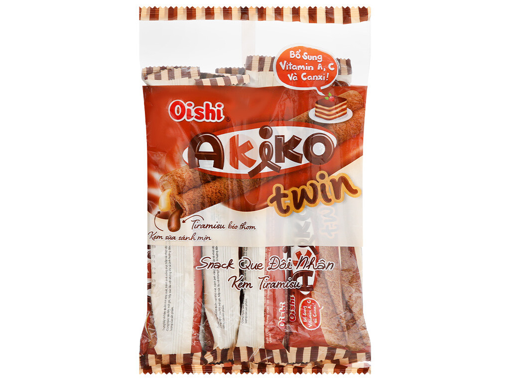Akiko Snack Que Đôi Nhân Vị Kem Tiramisu 7g
