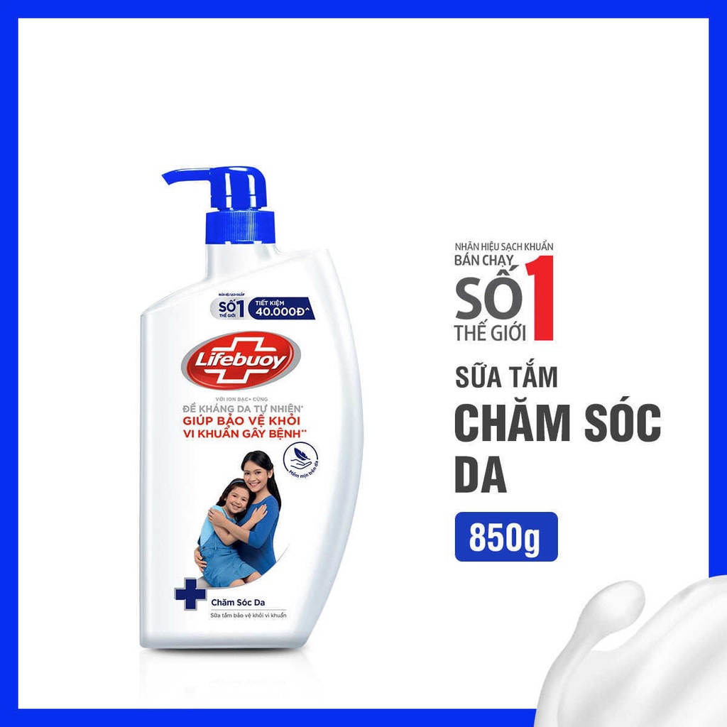 Sữa tắm Lifebuoy Dưỡng da Xanh 800ml