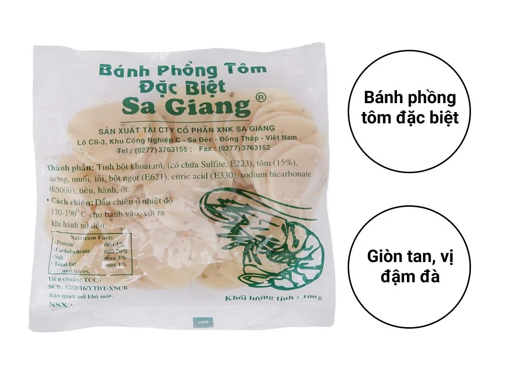 Bánh phồng tôm Sa Giang 100g