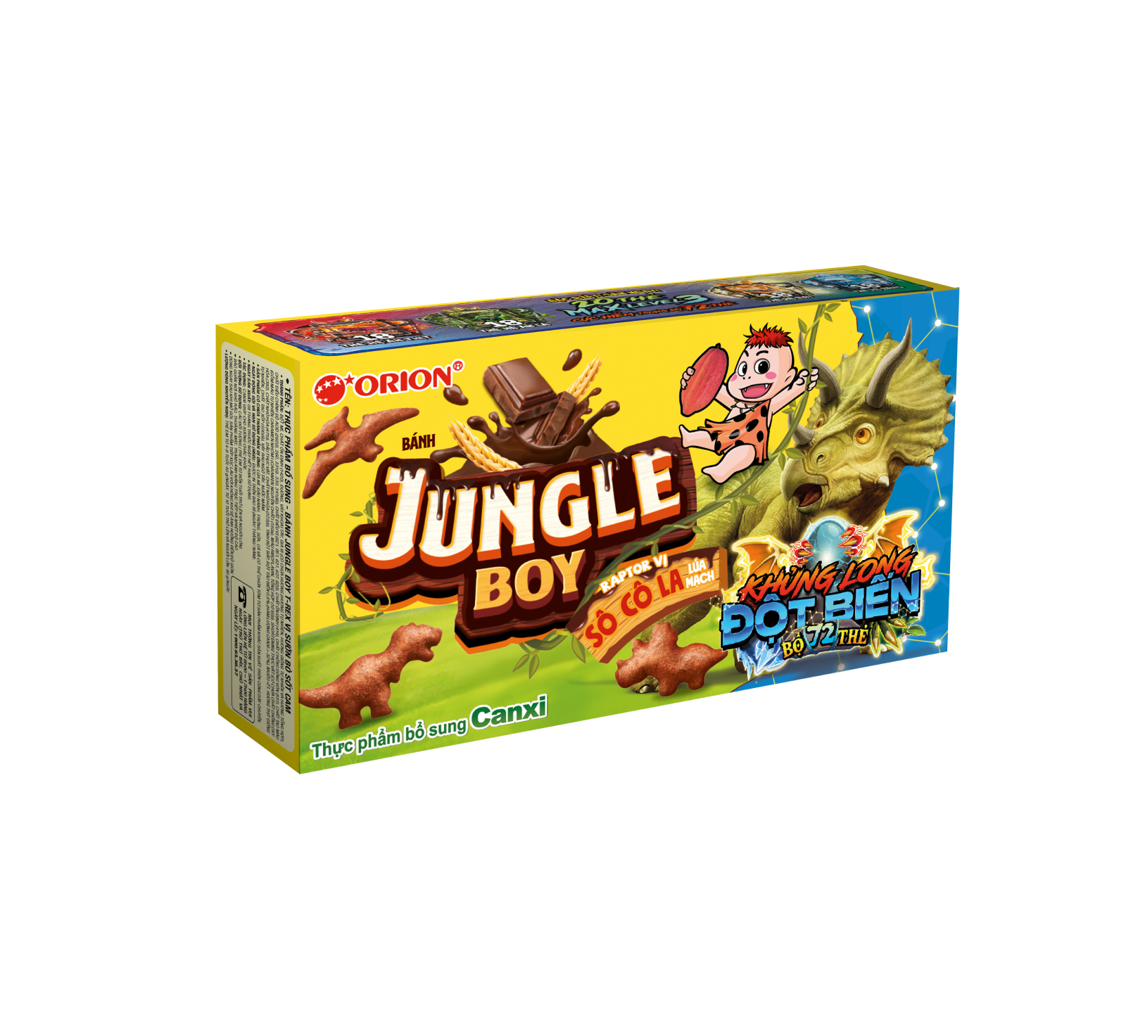 Bánh Orion jungle boy raptor vị socola lúa mạch 40g