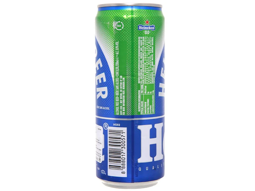 Bia Heineken 0.0% độ cồn lon 330ml