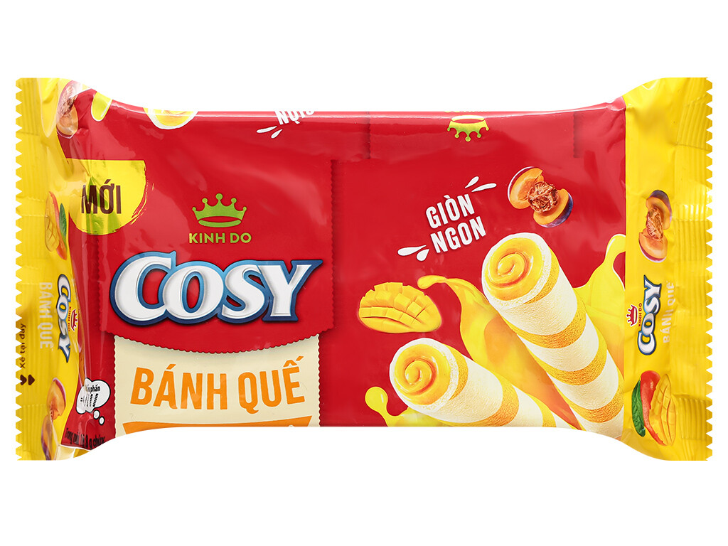 Bánh quế Cosy kem vị xoài xí muội 117.6g
