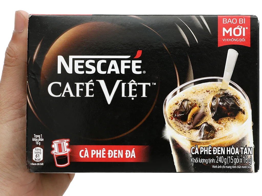Cà phê đen hoà tan Nescafé Café Việt 240g (15 gói x 16g)