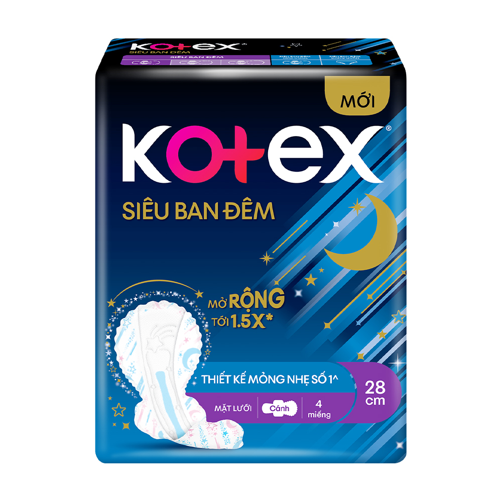 Băng vệ sinh Kotex ban đêm 28cm