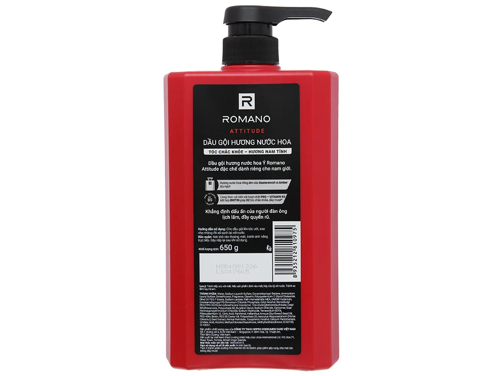 Dầu gội Romano Autitude 2 in 1 650g