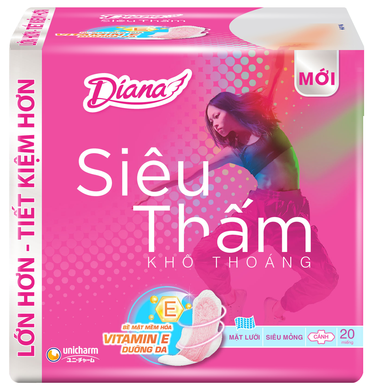 Băng vệ sinh Diana siêu mỏng cánh