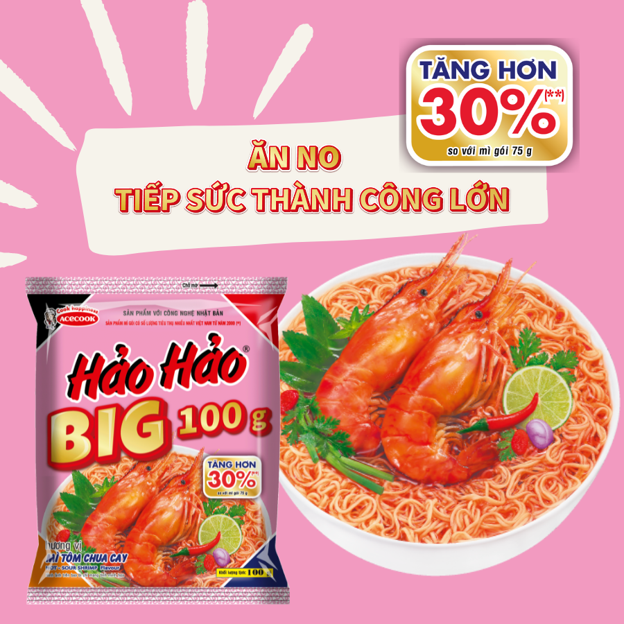 Mì Hảo Hảo Big tôm chua cay 100g