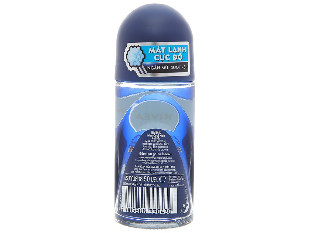 Lăn Khử Mùi Nivea Mát Lạnh Men Cool Kick Extra Dry 50Ml