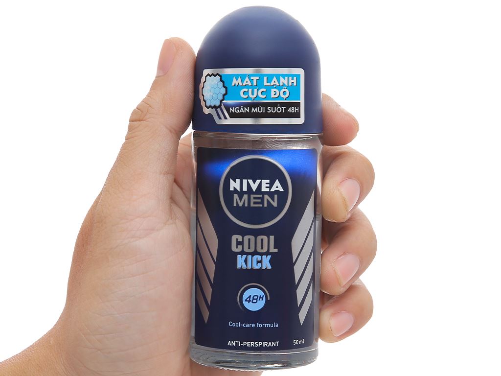 Lăn Khử Mùi Nivea Mát Lạnh Men Cool Kick Extra Dry 50Ml
