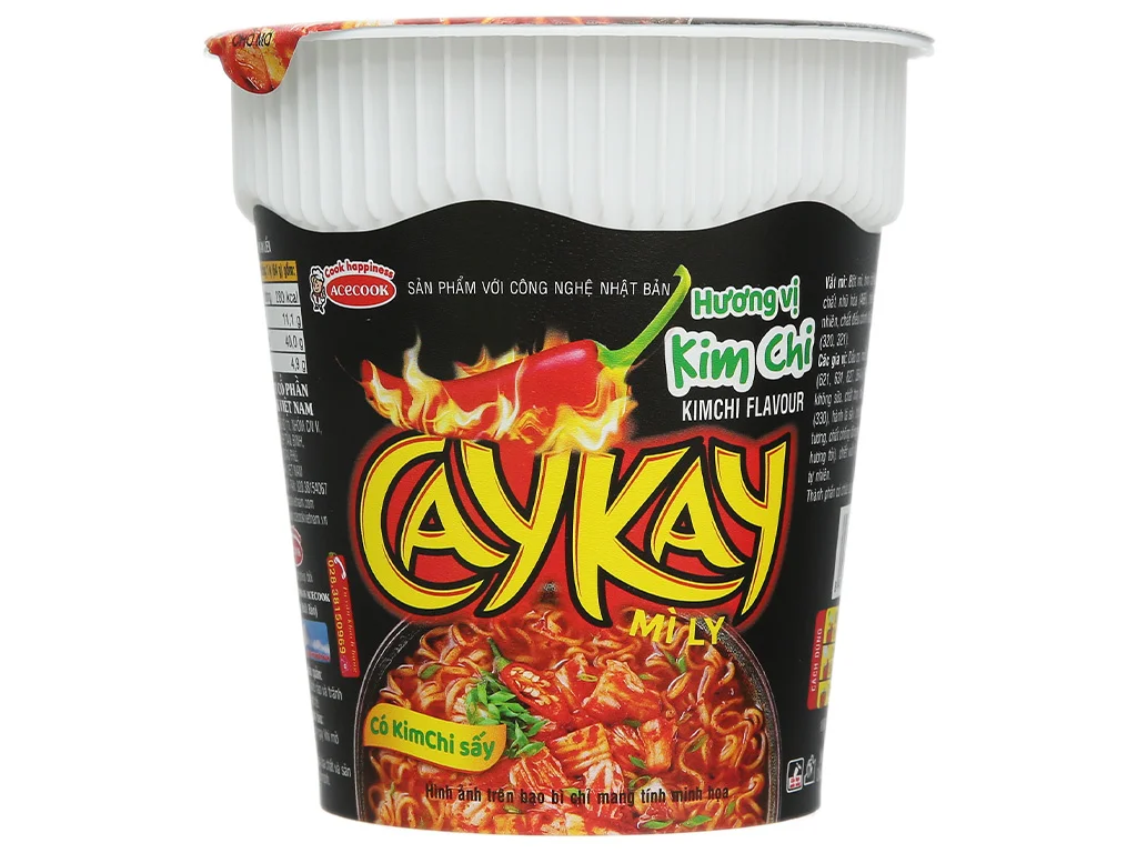 Mì ly Caykay Kim chi 64g