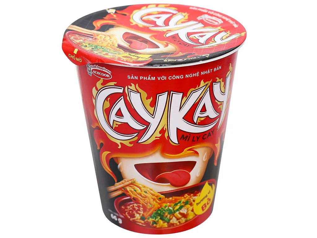 Mì ly Caykay bò 66g