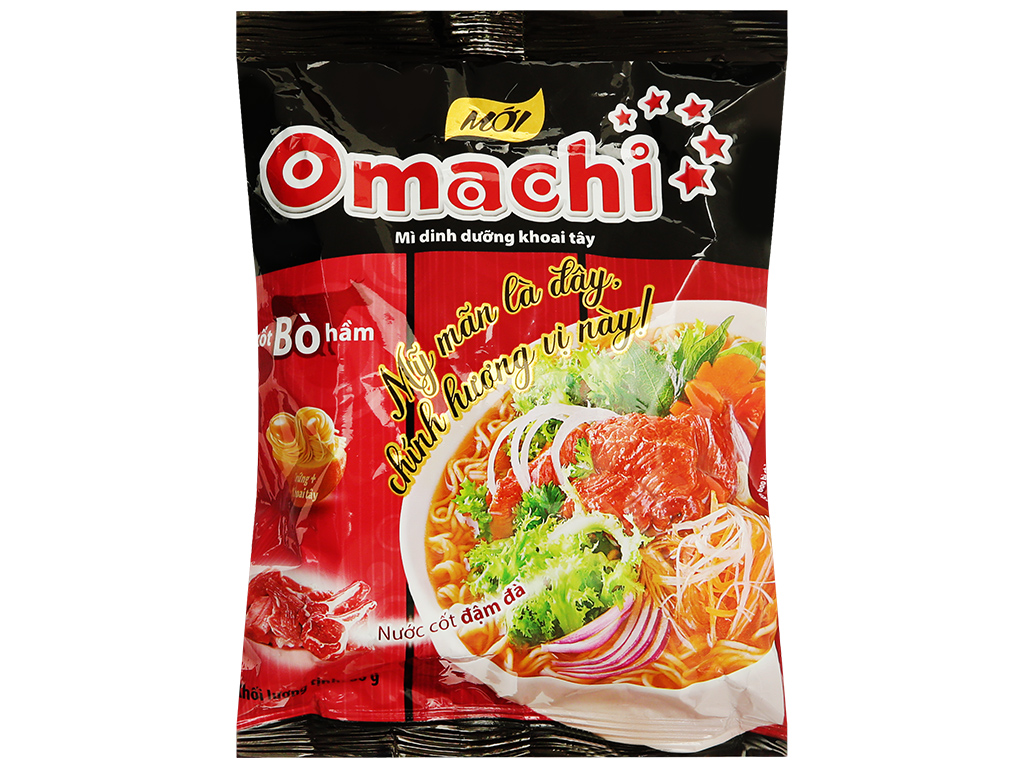 Mì gói Omachi xốt bò hầm 80g