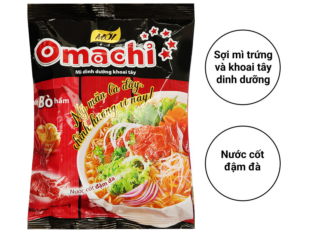 Mì gói Omachi xốt bò hầm 80g