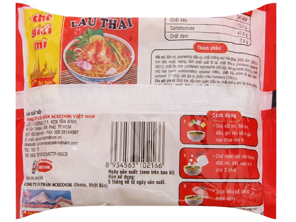 Mì Acecook lẩu thái tôm 80g