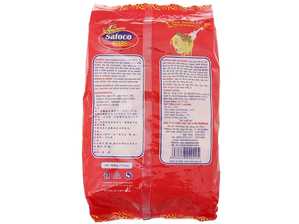 Mì trứng đặc biệt Safoco 500g