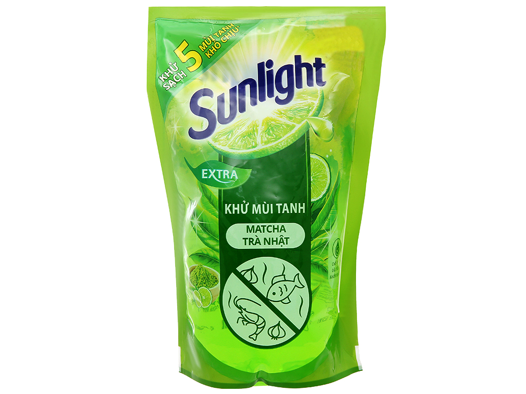 Nước rửa chén Sunlight Extra Matcha trà Nhật bịch 750g