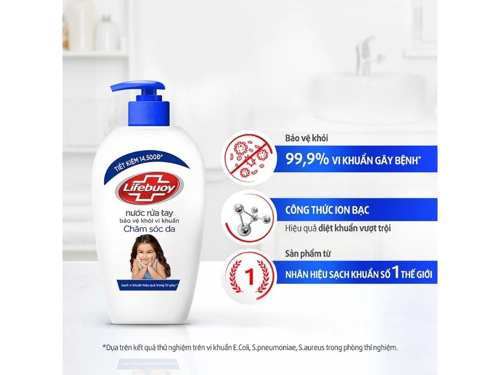 Nước rửa tay Lifebuoy xanh 180g