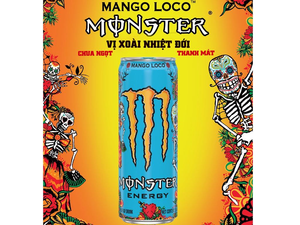 Nước tăng lực Monster Mango vị xoài 355ml
