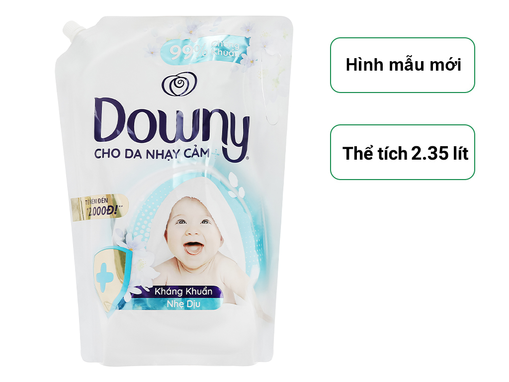 Nước xả Downy Túi kháng khuẩn nhẹ dịu 2.35l
