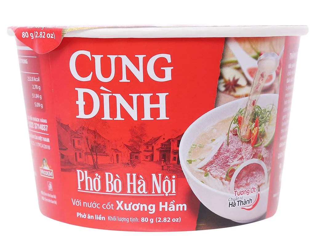 Phở bò Cung Đình Hà Nội hộp 80g