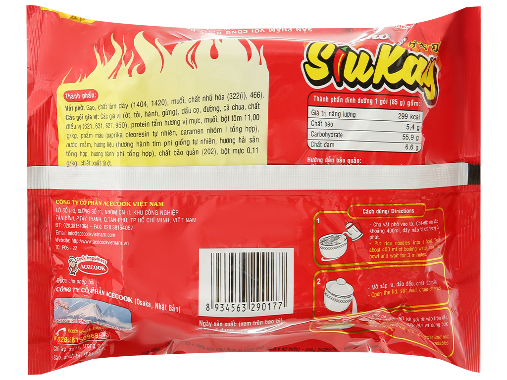Phở trộn Siukay hương vị hải sản gói 85g