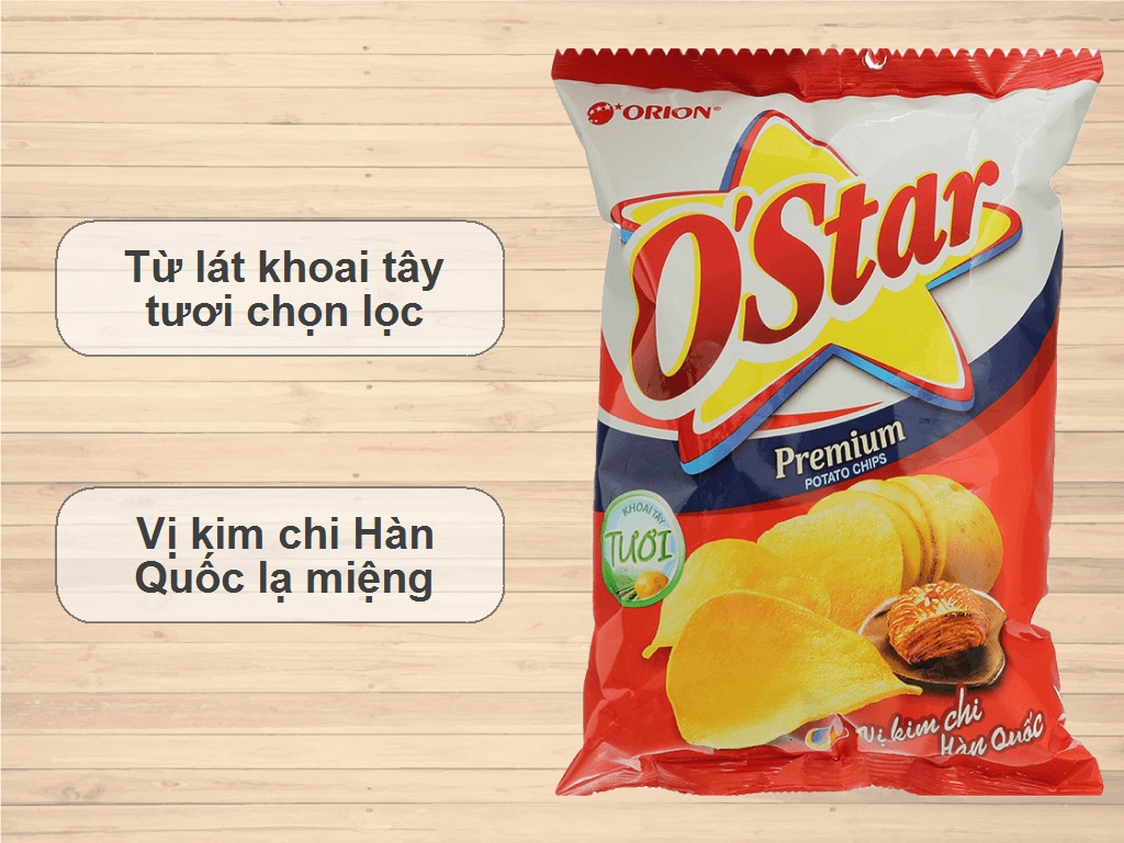 Bánh O'star vị kim chi Hàn Quốc 32g