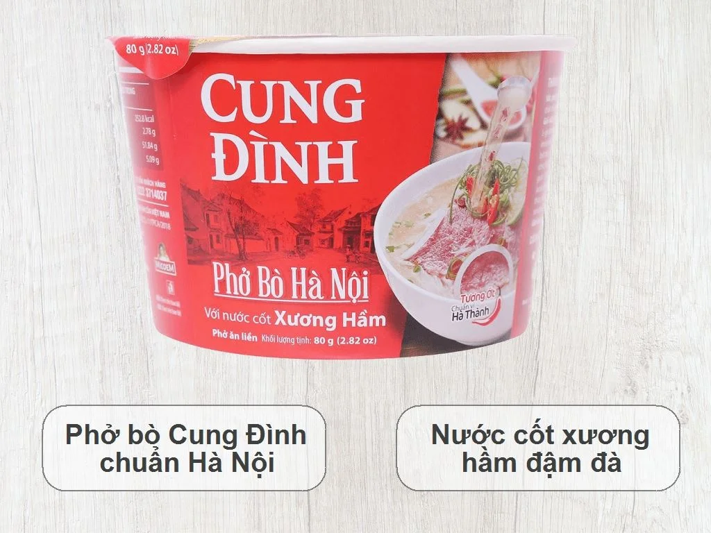 Phở bò Cung Đình Hà Nội hộp 80g