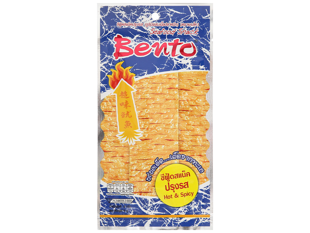 Snack mực tẩm gia vị Bento xanh hot & spicy 4g