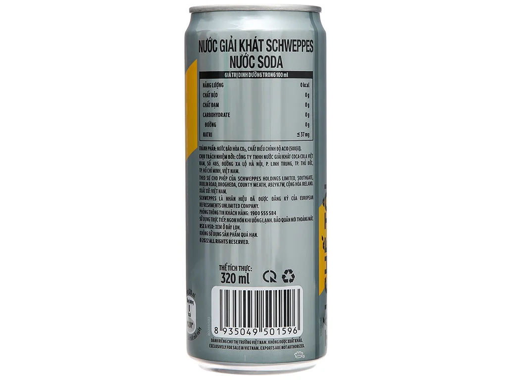 Soda Swcheppes lon 320ml