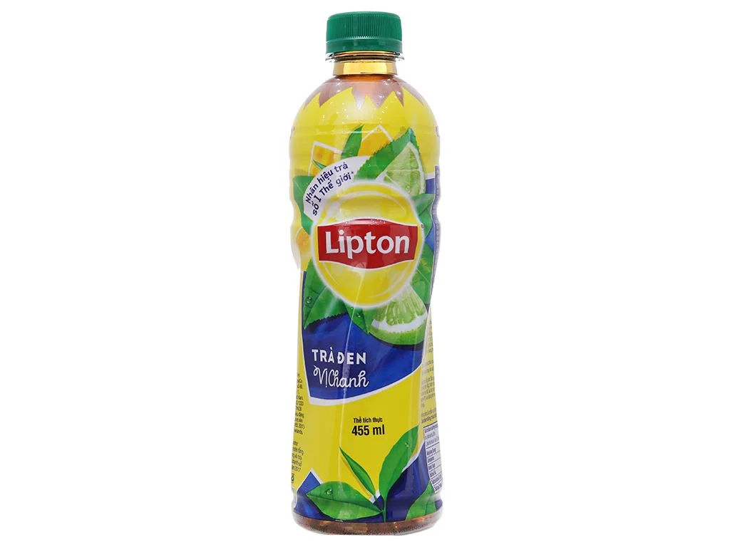 Lipton trà đen vị chanh chai 450ml