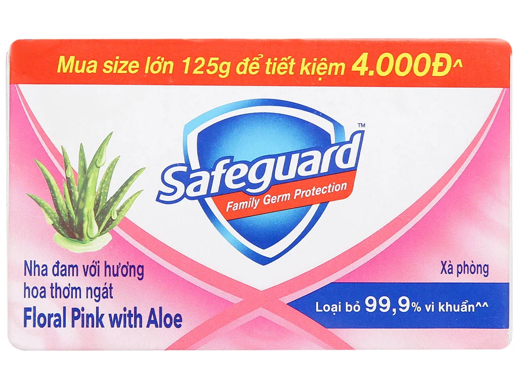 Xà bông cục Safeguard lô hội 130g