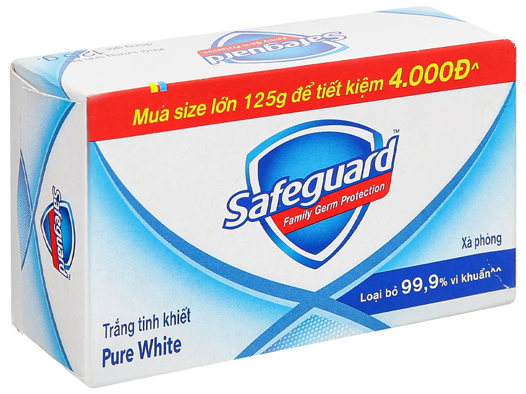Xà bông cục Safeguard trắng tinh khiết 130g