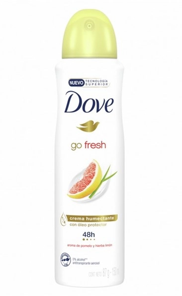 Xịt khử mùi Dove go fresh bưởi vàng 87g 150ml