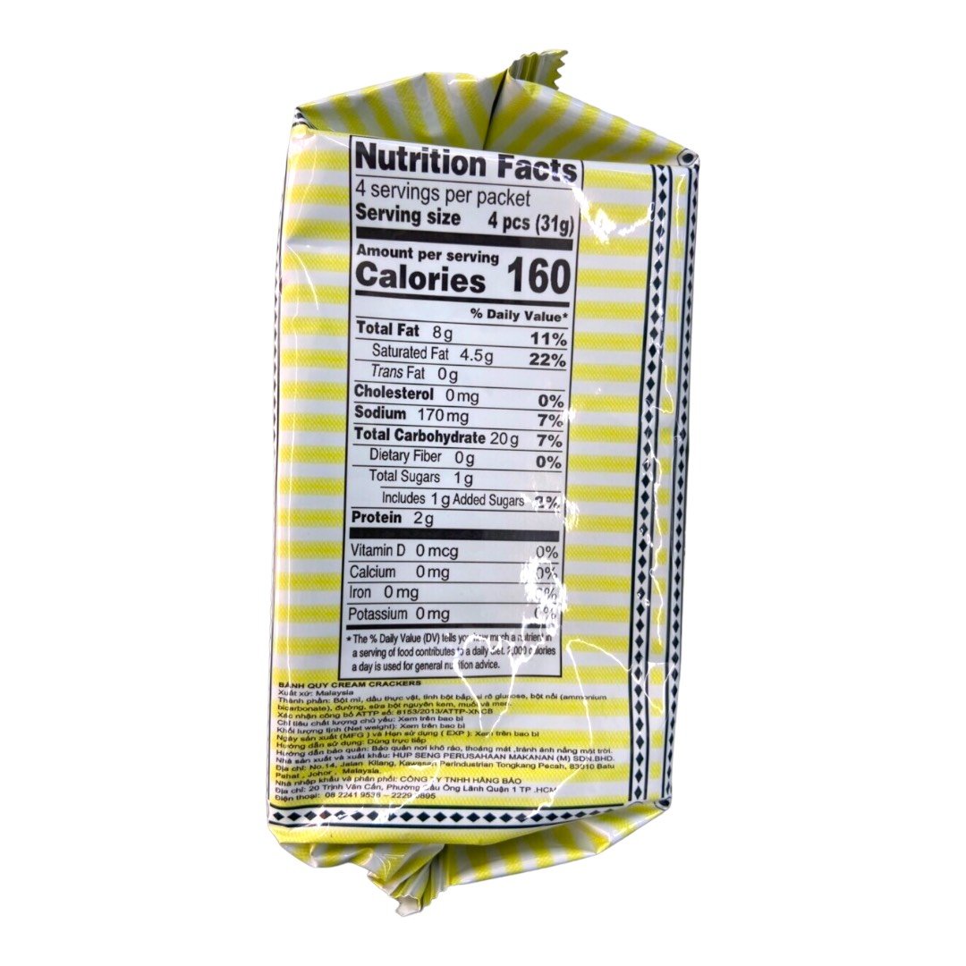 Bánh quy Hup seng cream crackers 125g