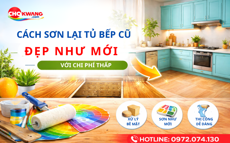 Cách Sơn Lại Tủ Bếp Cũ Đẹp Như Mới Chỉ Với Chi Phí Thấp