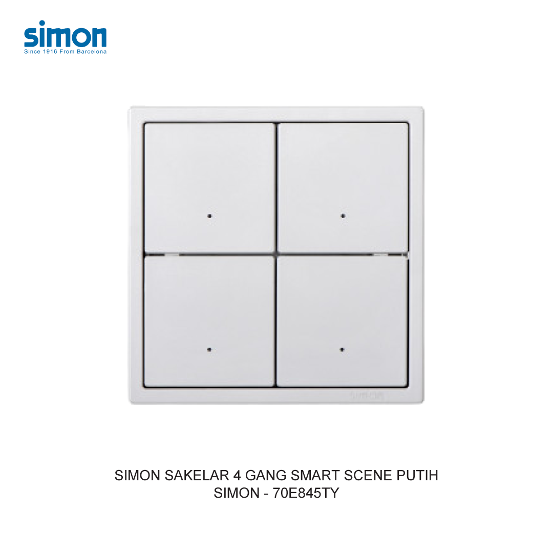  Smart TY cloud- Công tắc bối cảnh, bốn màu Xám Simon 70E845TY-61