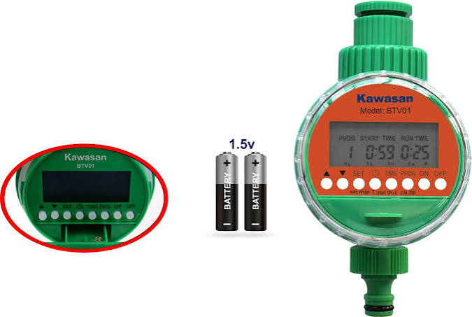 Thiết bị, Van hẹn giờ tưới cây tự động dùng Pin Kawasan BTV01