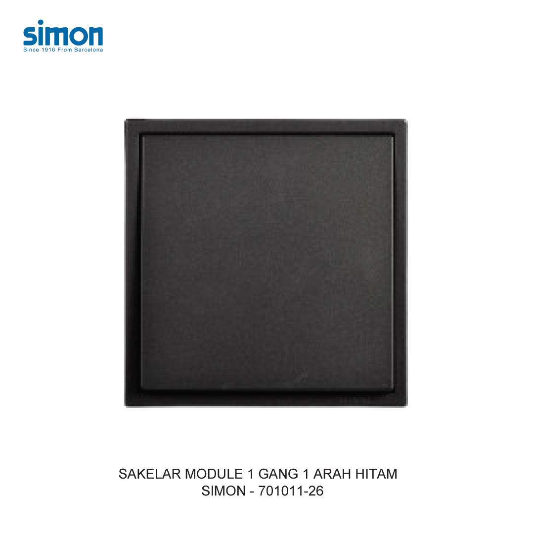 Simon i7 - Module công tắc đơn, một chiều có đèn LED (Đen), 701013-26