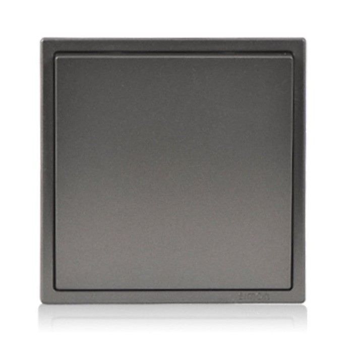 Module mặt che trơn, mặt bịt cho công tắc ổ cắm vuông màu Xám (Grey) Simon i7 701000-61