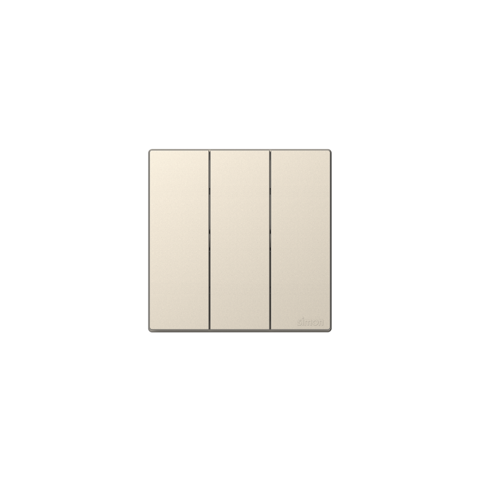 Bộ Công tắc ba, 2 chiều mặt vuông màu sâm panh (champgane) cao cấp Simon S6 581032-46