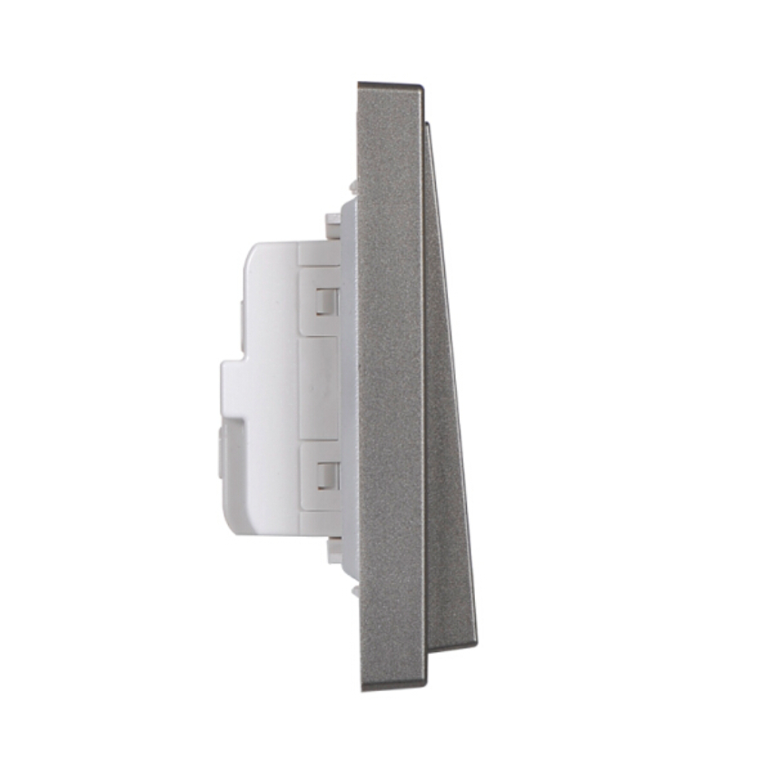 Module công tắc nhấn nhả, nút nhấn đôi màu Xám (Grey) Simon i7 701021F-61